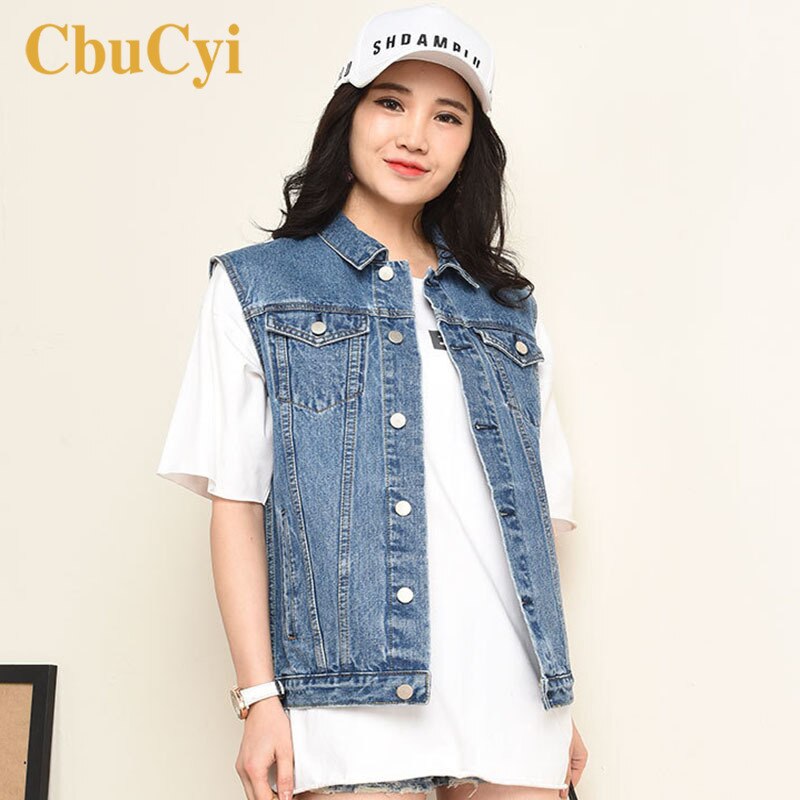 Frauen Westen Plus Größe 6XL ärmellos Denim Weste Jacke Übergroßen Gewaschen Jahrgang Jeans Mantel Damen Westen Winter Oberbekleidung Mantel