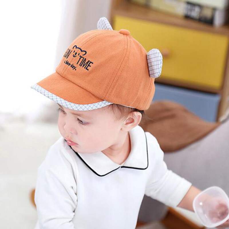 Cartoon Beer Baby Baseball Cap Rooster Brief Kids Meisje Jongen Zonnehoed Verstelbare Outdoor Lente Zomer Kinderen Peuter Hoed