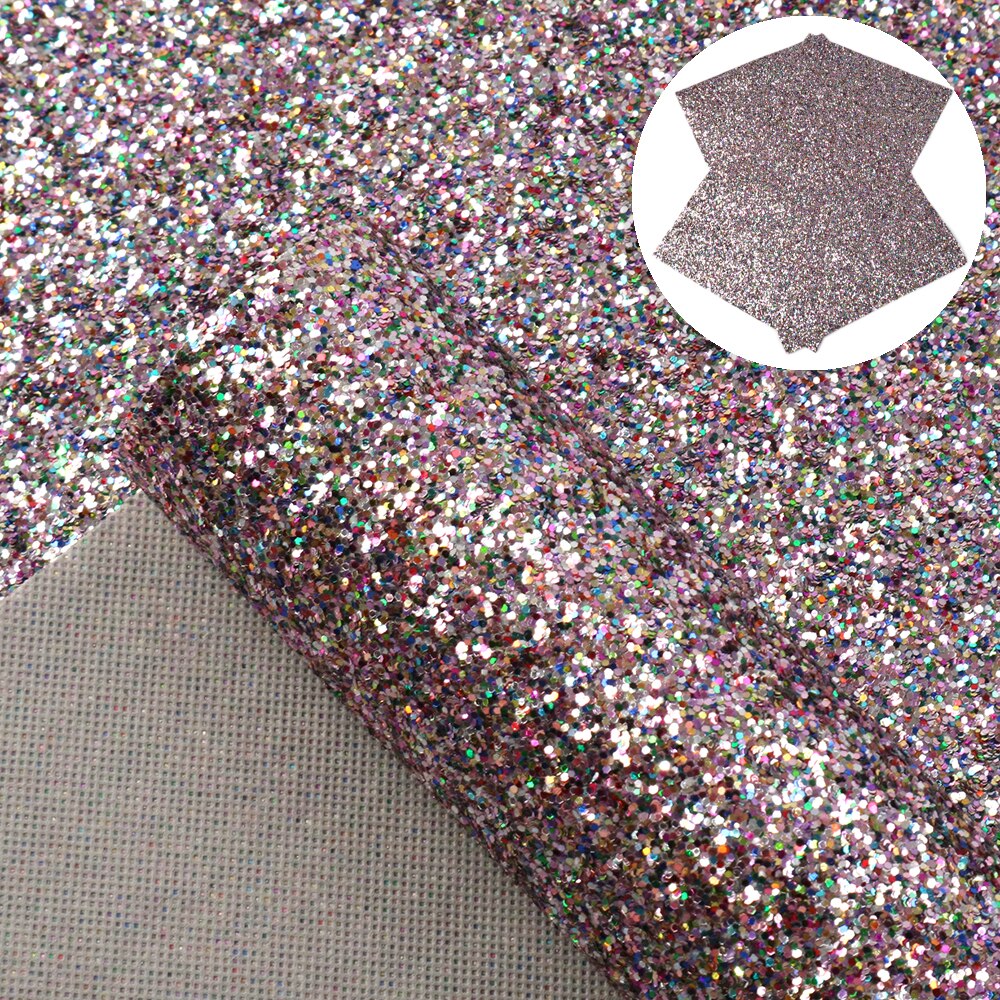 20*34cm Solid Color Chunky Glitter Faux Leather Fabric Sheets,DIY Handmade Materials For Making Projects,1Yc8030: 1093868010
