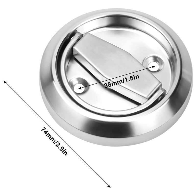 2Pcs Stainless Steel Ring Handle Dark Handle Door Background Wall Fire Hydrant Door Round Handle