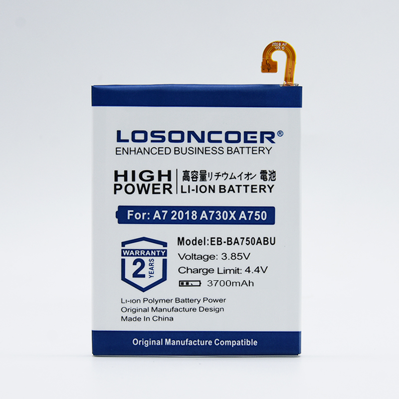 LOSONCOER EB-BA750ABU 100% Original, batería de 3700mAh para Samsung Galaxy A7 versión A730X A750 SM-A730X A10 SM-105F/DC