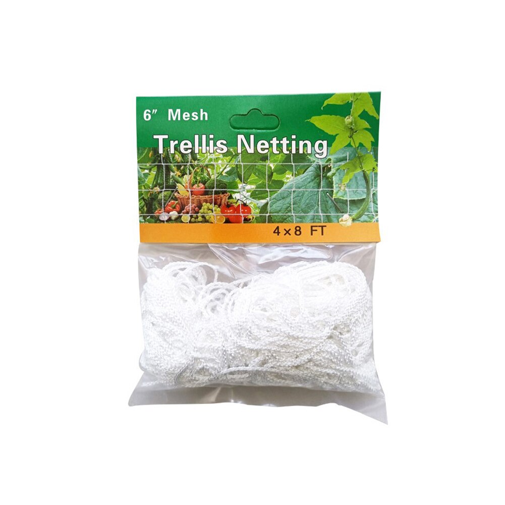 Plant Trellis Netting Heavy-Duty Polyester Plant Support Vine Climbing Hydroponics Garden Net Accessories Multi Use: 4x8FT