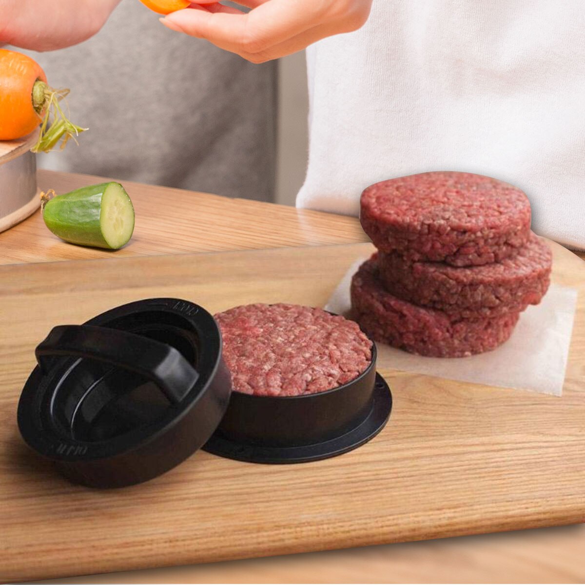 Round Shape Burger Stuffed Press Non Stick Hamburger Meat Press Beef Grill Press Maker Tools Patty Molds Kitchen Accessories