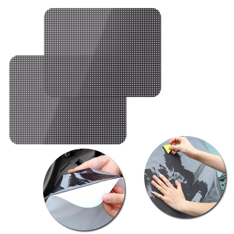 2Pcs Car Rear Window Side Sun Shade Cover Block Static Cling Visor Shield Screen car sunshade cover