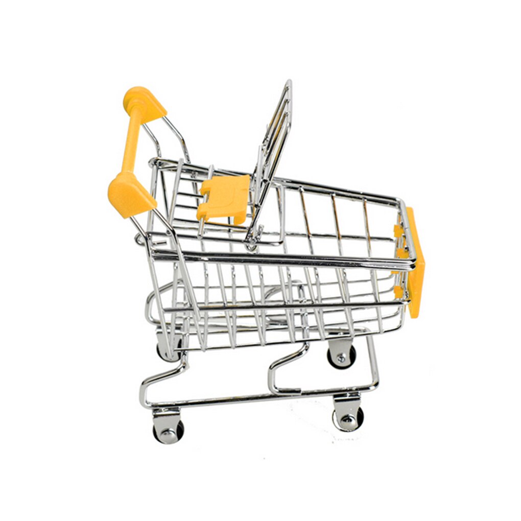 Baby Kids Simulation Mini Shopping Cart Toys Handcart Supermarket Storage Basket Trolley Toy: 7