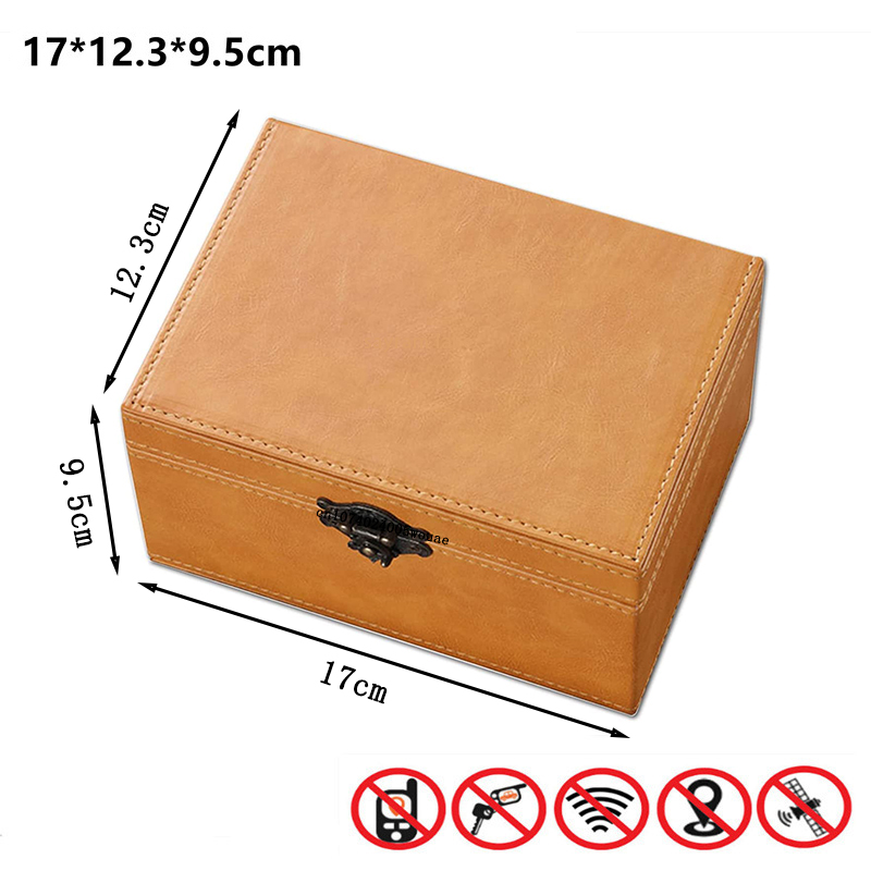 Faraday Box voor autosleutels RFID-blokkeerdoos Anti-diefstal Keyless Fob Protector Goedgekeurde grote autosleutelkluis: Goud