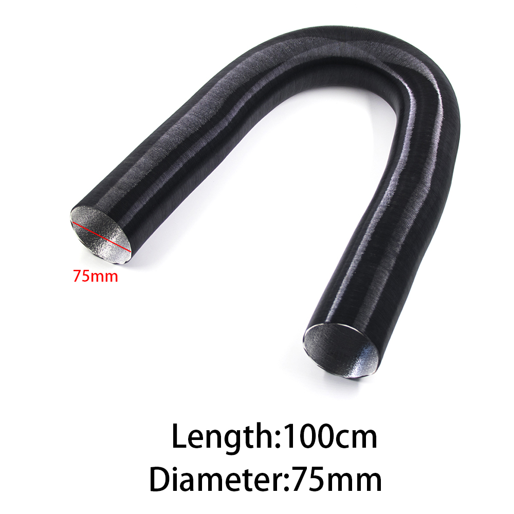 75mm Air Diesel Heater Ducting Duct Air Vent Outlet Pipe Hose Line For Parking Heater for Webasto Dometic Planer Eberspacher: 100cm