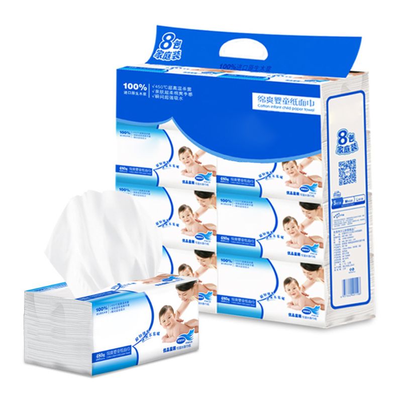 8PCS Silky Smooth Soft Premium 3-Ply Toilet Paper Kitchen Toilet Facial Tissues GXMC