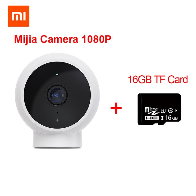 Origina Xiaomi Mijia Smart Camera Standaard IP65 Waterdicht Stofdicht 1080P Fhd 2.4G Wifi Ir Nachtzicht Outdoor Camera: Add 16GB SD Card / EU Plug