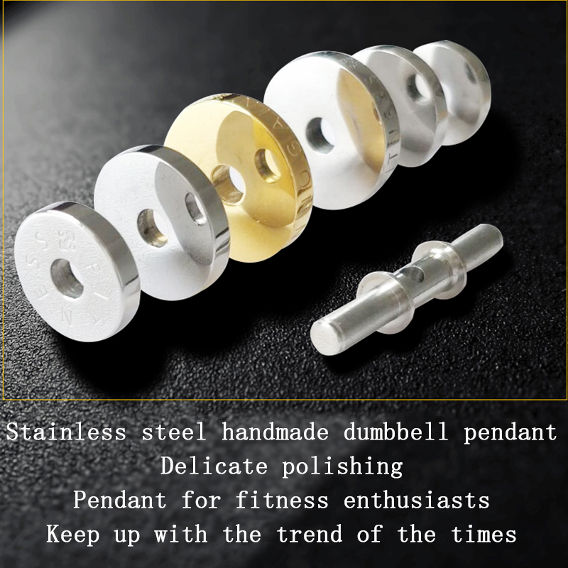 Bilanciere collana in acciaio color acciaio inossidabile coppia uomo pendenti Fitness sport uomo accessori Fitness gioielli sul collo orgoglio