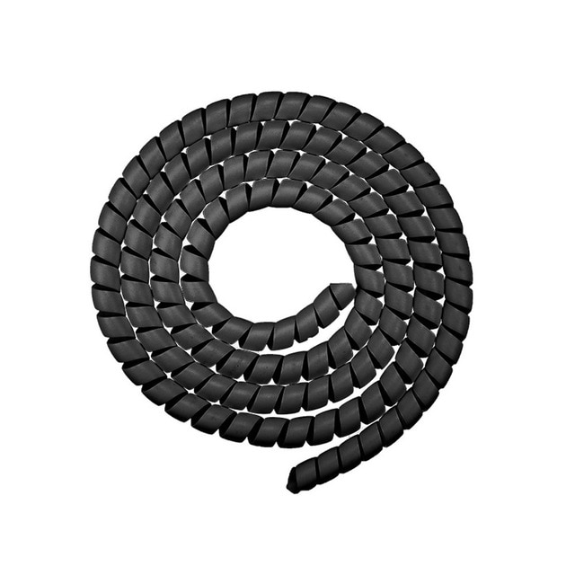 1M ligne organisateur tuyau Protection spirale enroulement câble fil protecteur couverture Tube adapté pour XIAOMI M365/PRO Scooters électriques: Black