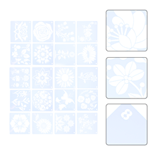 20 Sheets Festival Romantic Flower DIY Template DIY Painting Template Drawing Template