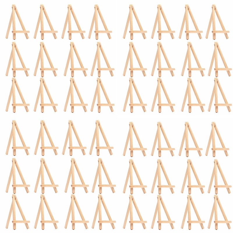 45/90pcs Kids Mini Wooden Easel Art Painting Card Stand Display Holder Drawing for School Student Artist Supplies 15x8cm