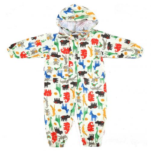 Chubasquero de dibujos animados para niños, mono impermeable para niño y niña, Poncho impermeable: M Yellow