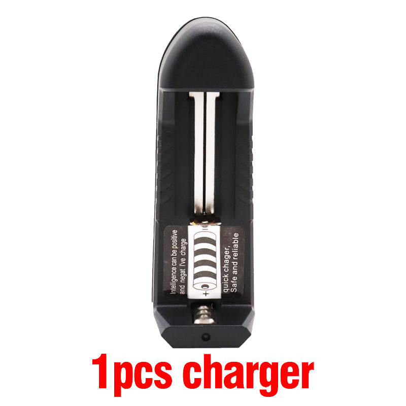 26650 Batterij 5000 Mah Li-Ion Oplaadbare Batterij Led Zaklamp Zaklamp Li-Ion Batterij Accumulator Batterij: 1pcs charger