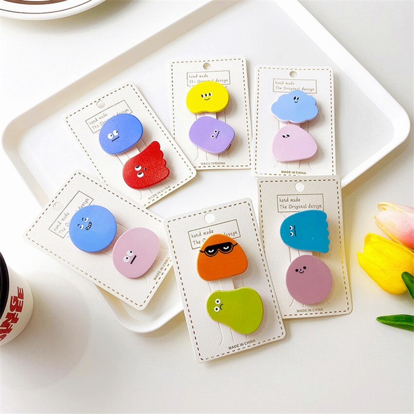 2Pcs Haar Clip Leuke Haaraccessoires Meisjes Zweet Woede Uitdrukking Haar Clips Hoofddeksels Haarspeld Leuke Vrouwen Hoofdtooi