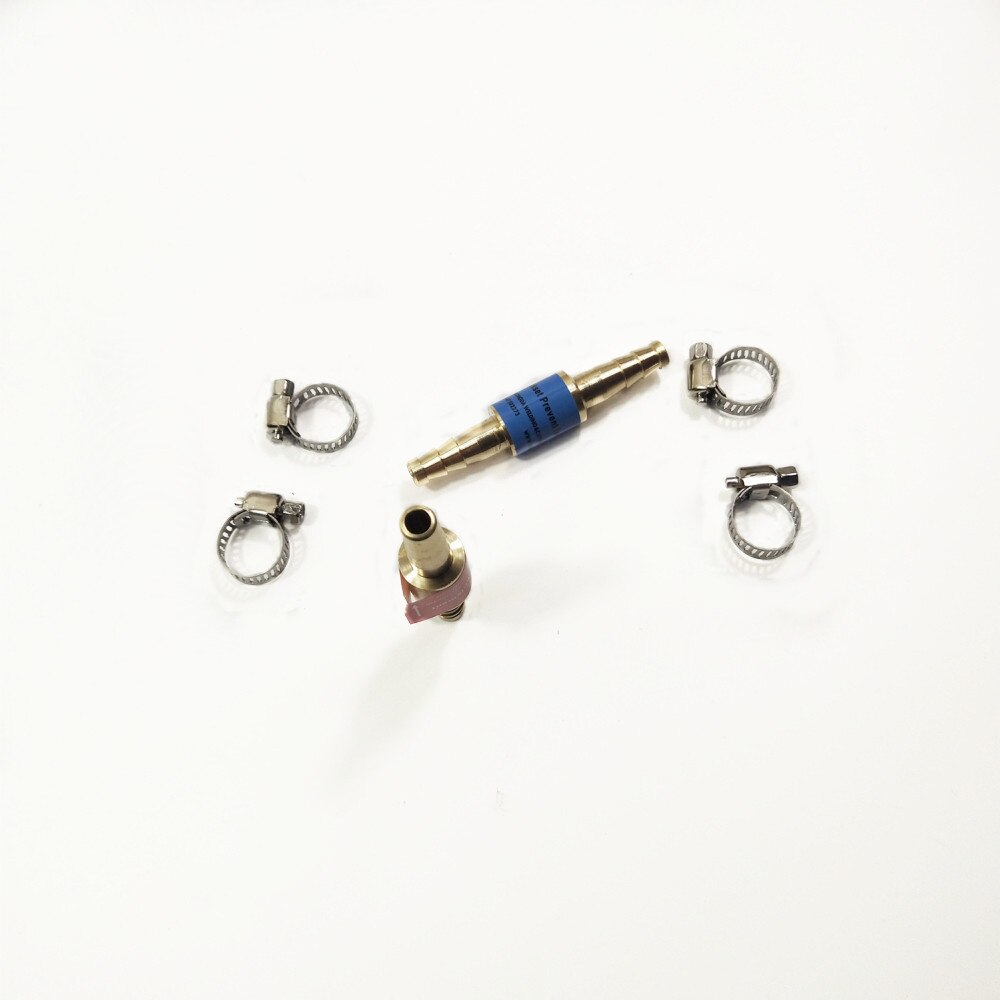 Flashback-spärr syre acetylen / bränslesäkerhetsventil svetsning / skärbrännare 8mm/0.31 "  or 10mm/0.4 " slangflamsträng