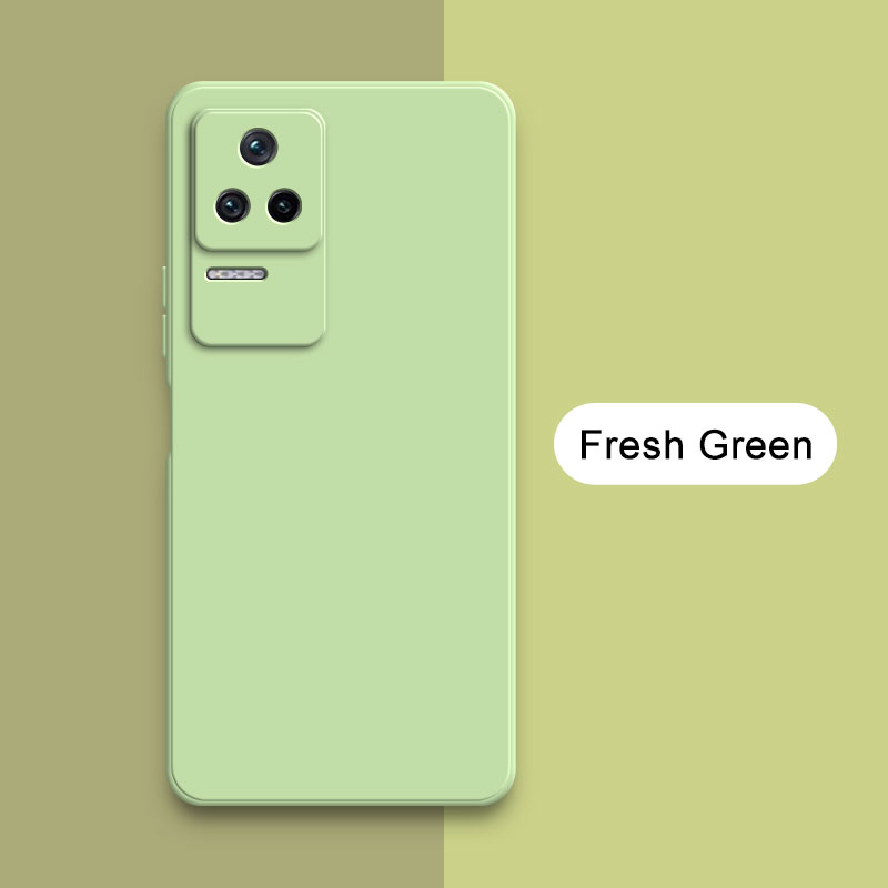 Coque arrière carrée originale en Silicone liquide pour Xiaomi POCO F4 GT 5G, étui de protection souple pour appareil photo, mignon, sac Funda: Néoprène / Orange