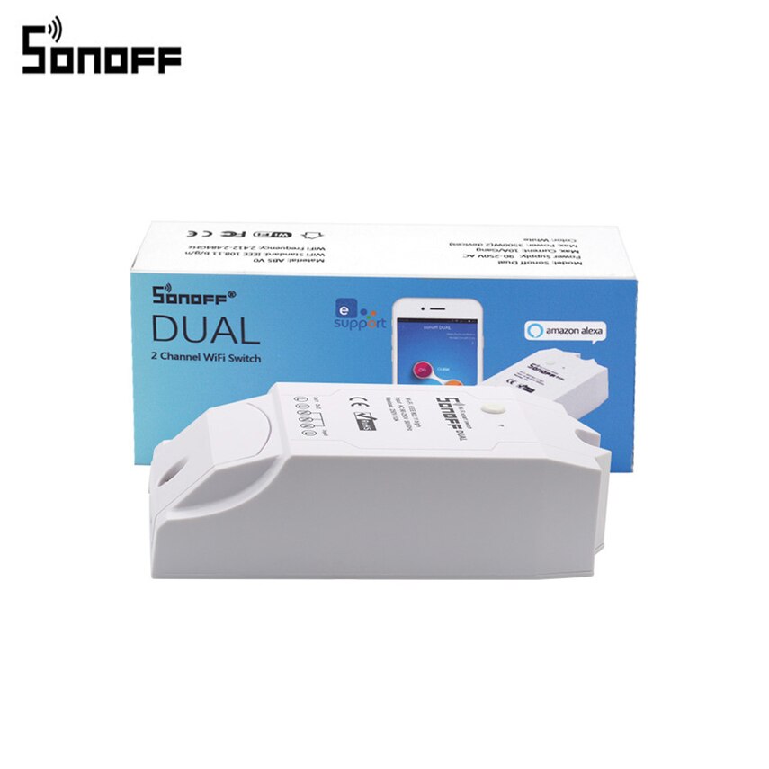 Sonoff Wifi Smart Switch 1CH /2CH/ 4CH R2 DIY Switch Wireless Home Automation Timer Switch 220V Remote Control by Phone: Sonoff Dual Switch