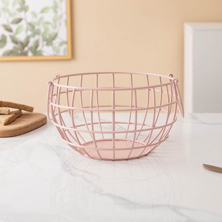 Poignée porte-œuf en céramique, poulet en métal, ornement de maison, boîte de rangement de fruits, panier de rangement en osier pour organisateur de cuisine: 5