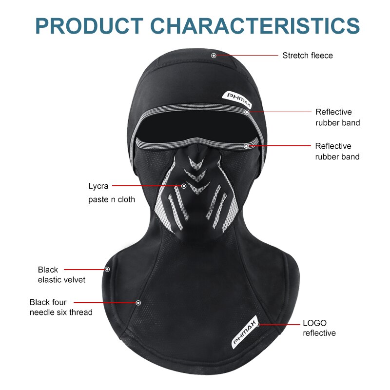 PHMAX Vlies Ski Maske Winter MTB Fahrrad Radfahren Gesicht Maske Mit Filter Halten Warme Teilt Maske draussen Sport Fahrrad Headwear kappe