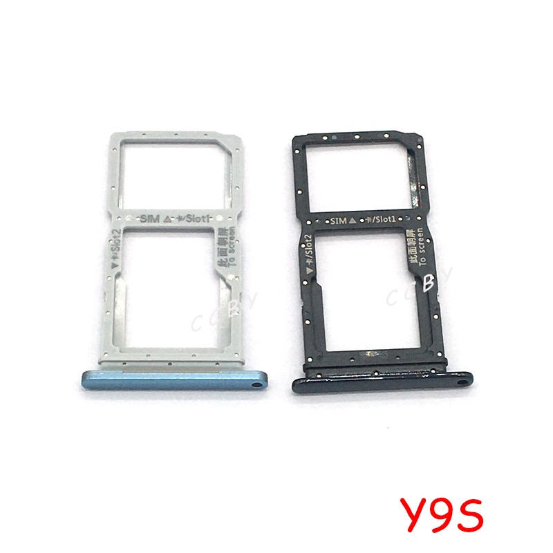 10Pcs Sim Card Tray Voor Huawei Y9S Sim Card Tray Slot Houder Vervanging Deel