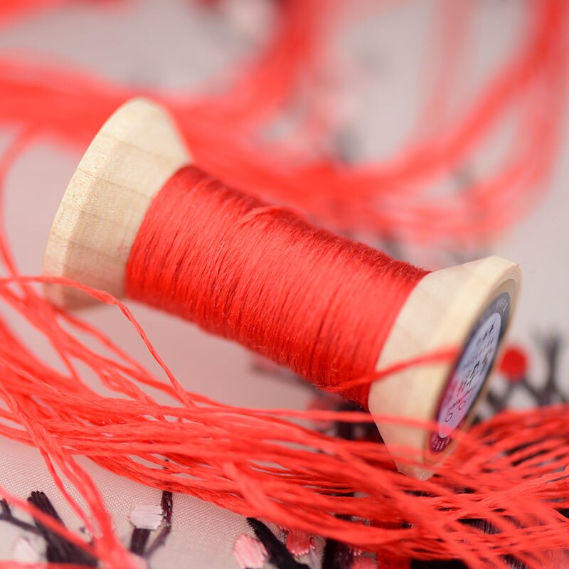 Red thread /20 meters silk thread/decorative hand embroidery/mini spool/embroidery line: 6