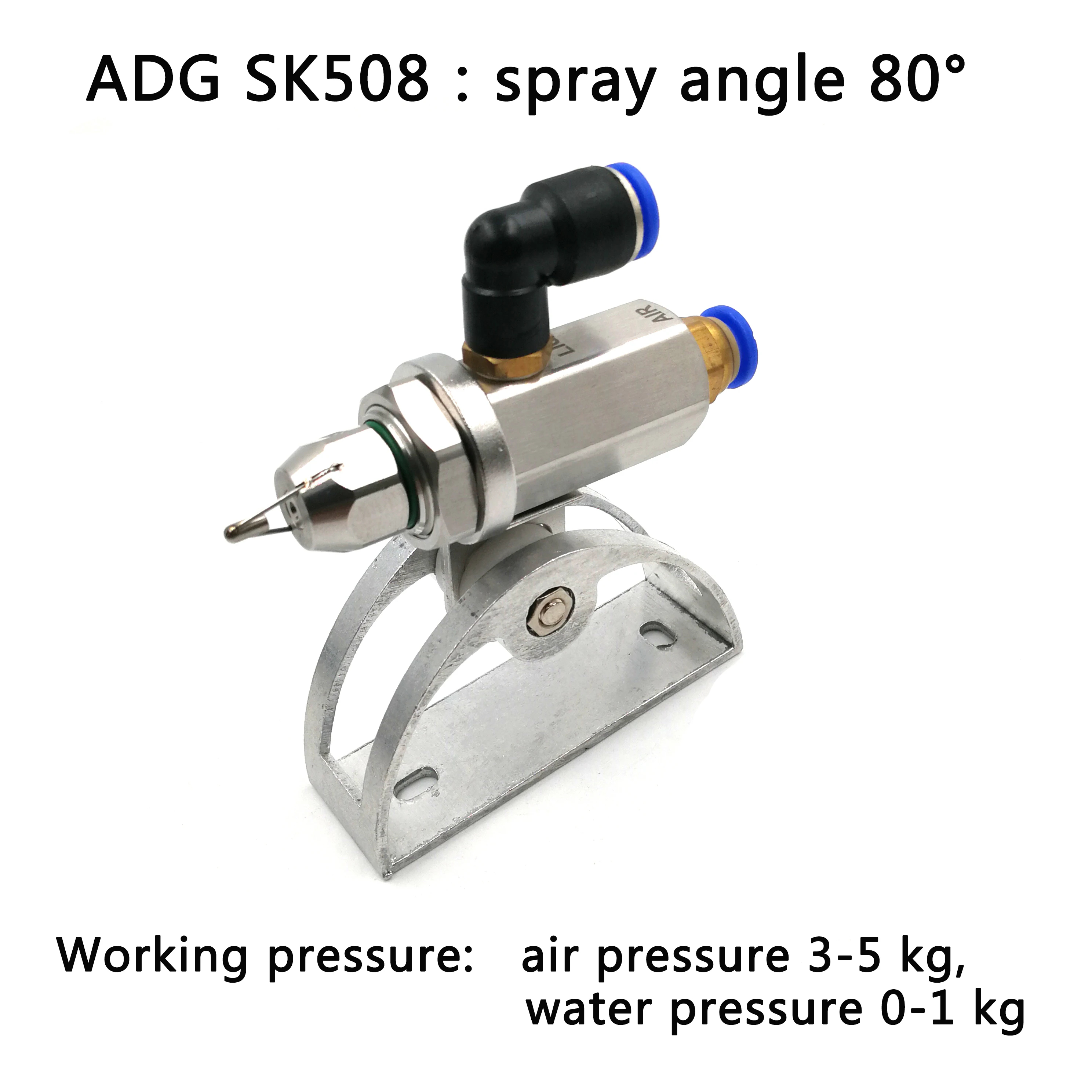 Air Atomizer Spray Nozzle, Ultrasonic Dry Fog, Super Fine Mist Atomizing, Dust Removal, SS304 Stainless Steel,: Clear