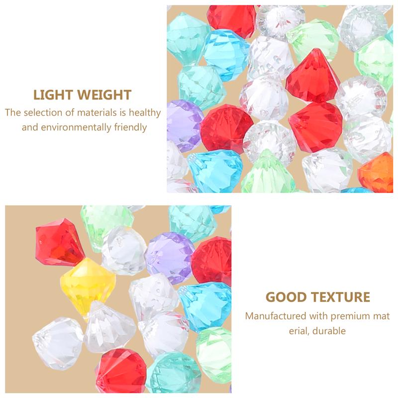 1 Set Pirate Treasure Chest with Gemstones Acrylic Diamond Gems Treasure Box