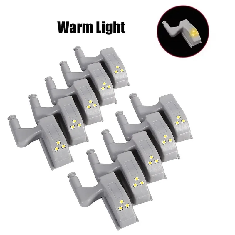Universele LED-kastlamp Keukenlamp Binnenscharnierlicht Geschikt voor kasten Slaapkamer Keukenkast Nachtlampje: Light Grey