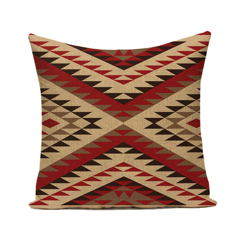 Sierkussen Gevallen Bohemian Aztec Geometrische Patroon Kussenhoes 45Cm X 45Cm Thuis Woonkamer Decoratie Linnen/katoen Kussensloop