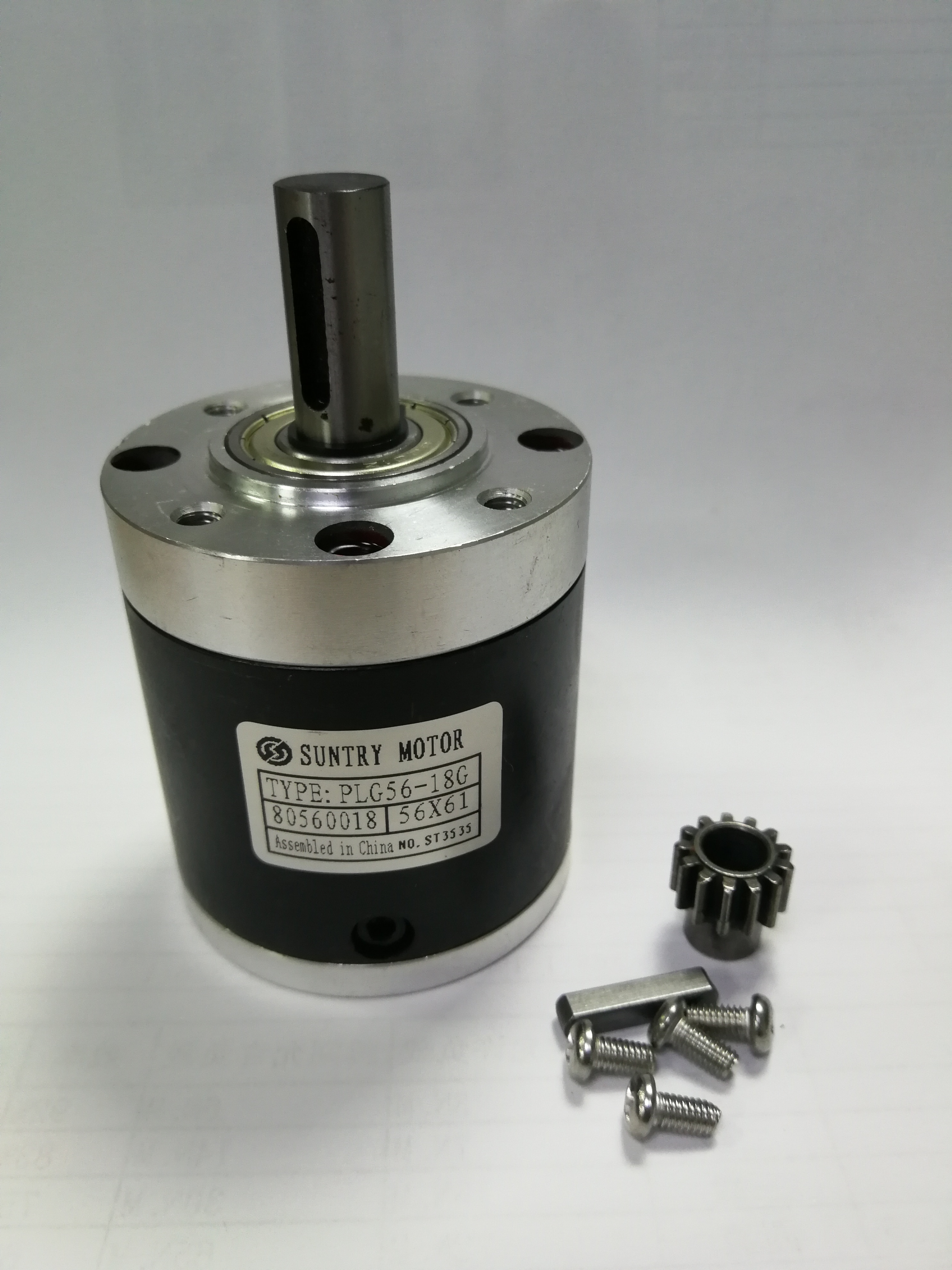 Réducteur planétaire 56mm | Ratio 168: 1 -326:1 bride ronde d'entrée pour moteur DC avec diamètre de l'arbre