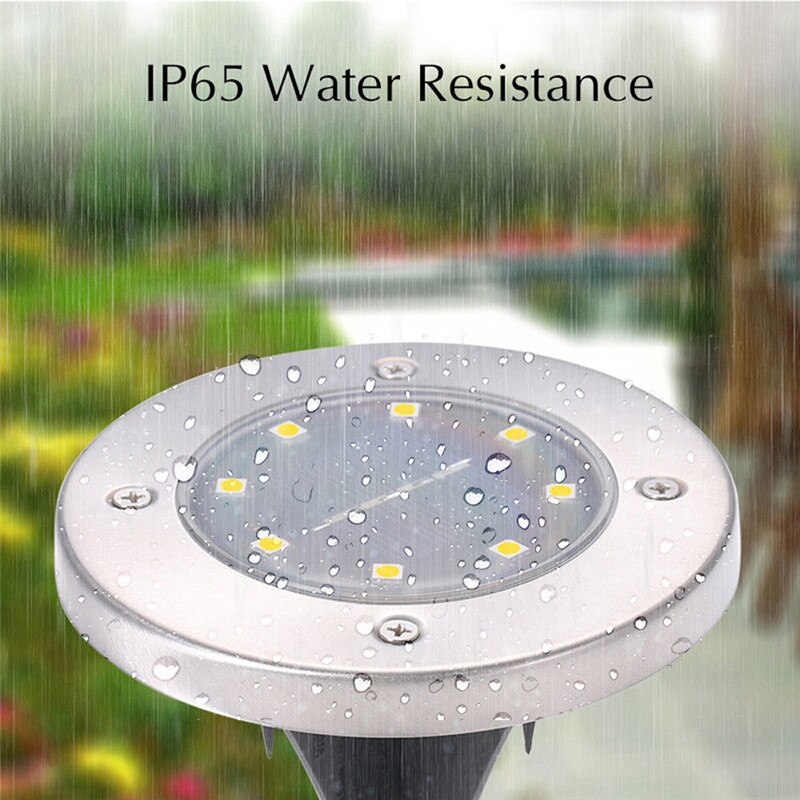 3 pçs luz solar ao ar livre à prova dwaterproof água 8 contas led solar luz de rua jardim enterrado lâmpada da escada subterrânea decking lampy solarne