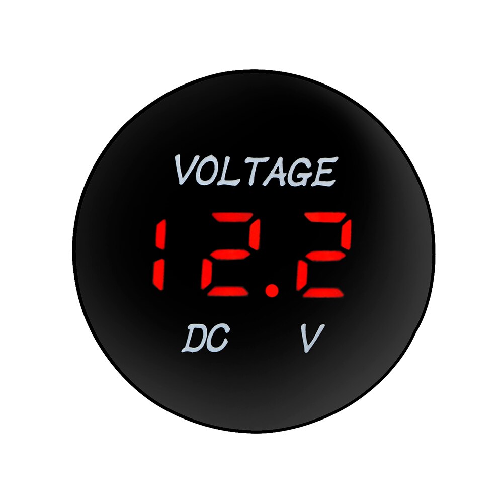 Impermeabile DC 5 V-48 V Mini Rotondo Pannello LED Voltmetro Digale Tester12 V 24 V 36 V Monor Display Voltmetro Per Auto Moto - Foto 12