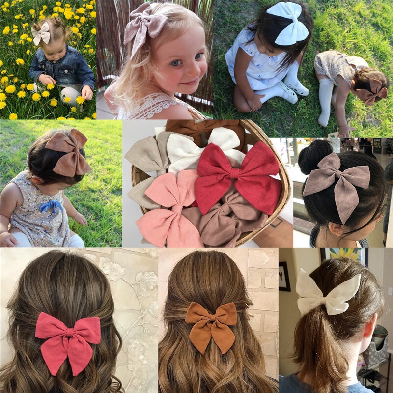 Pinzas para el pelo con lazo de marinero para niña y niña, Clips para el pelo, pasadores, accesorios para el cabello, 4 piezas