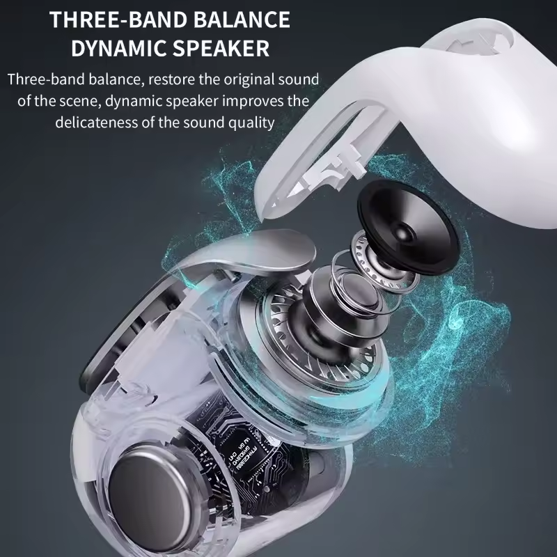 Originele V12 Oor Clip Oortelefoon Draadloze Bluetooth 5.3 Oordopjes TWS Sport Gaming Open Headset HiFi Stereo HD Mic Oproep Hoofdtelefoon