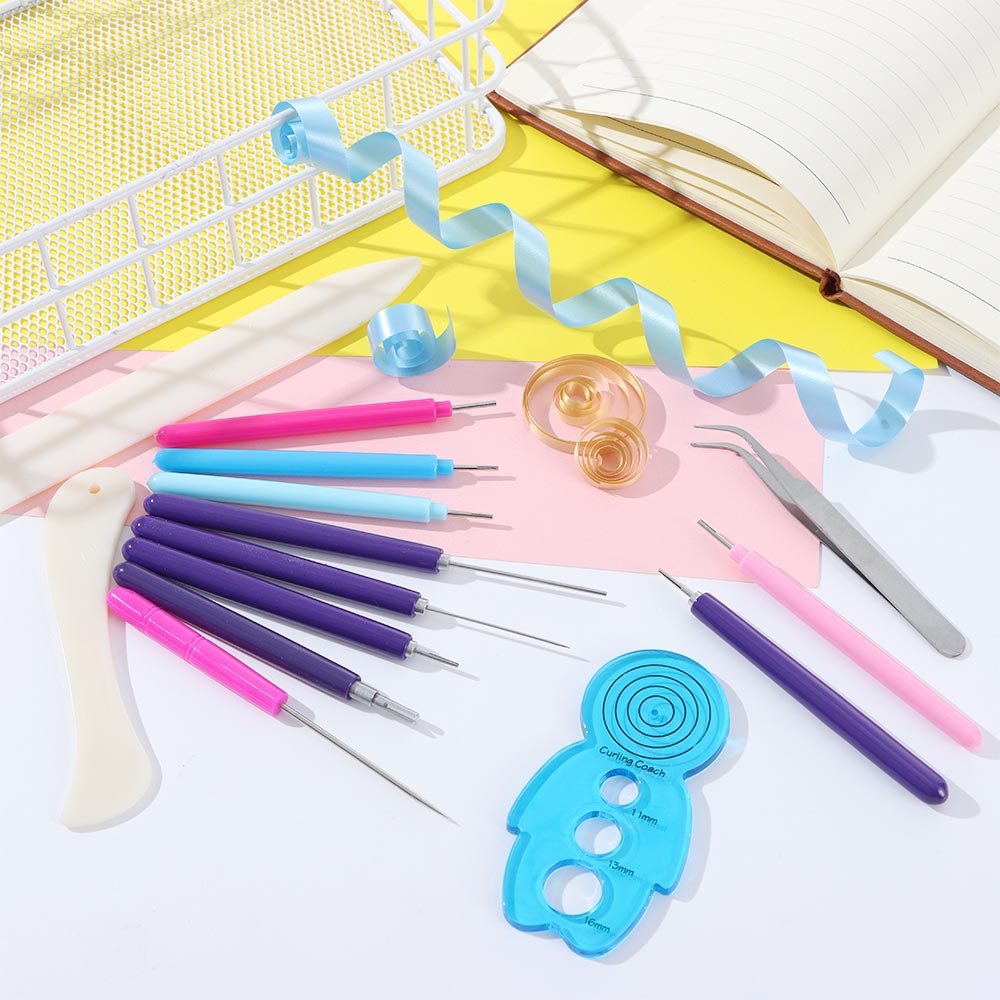 13Pcs DIY Scrapbook Handmade Tools Multifunctional Slotted Quilling Paper Pen Craft Card Making Bookbinding Origami Handcraft