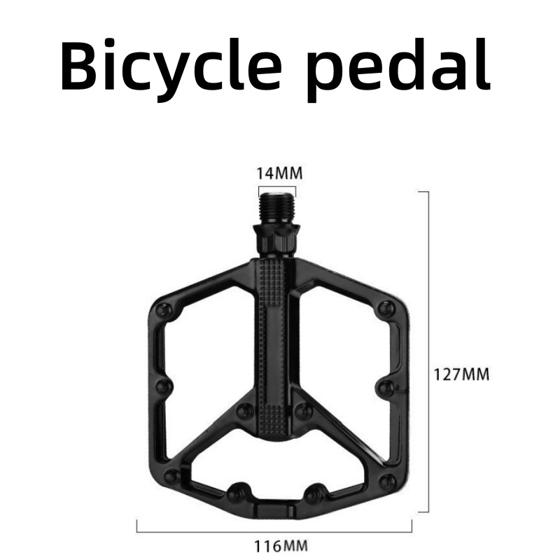 Pedais de bicicleta leves e antiderrapantes com rolamento duplo du, pedal clássico de plataforma de ciclismo para acessórios de mountain bike de estrada