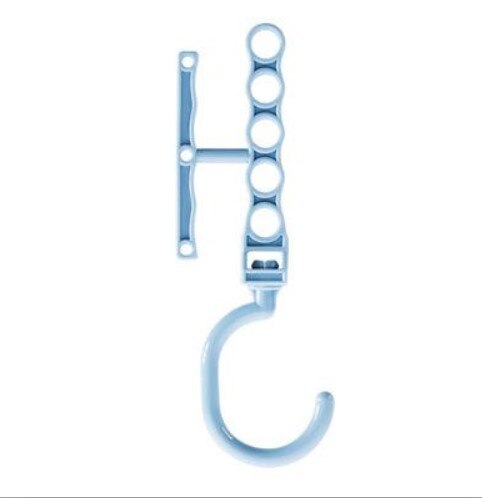 9 holes Clothes Hanger Organizer Space Saving Hanger Multi-function Folding Magic Hanger Drying Racks Scarf Clothes Storage: 03 blue