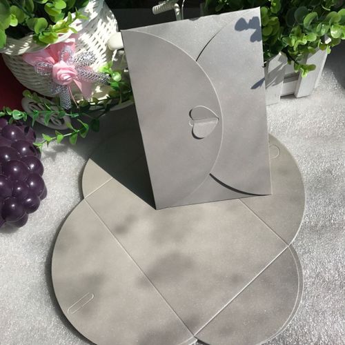 Sobre de papel romántico Vintage con forma de corazón Retro, para invitación de boda/tarjeta, papelería, 17,5x11cm, 50 unidades por lote: YELLOW