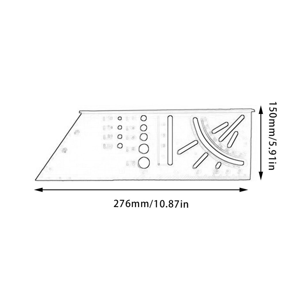 Woodworking 3D Mitre Angle Measuring Square Size Measure Tool With Gauge & Ruler Tools
