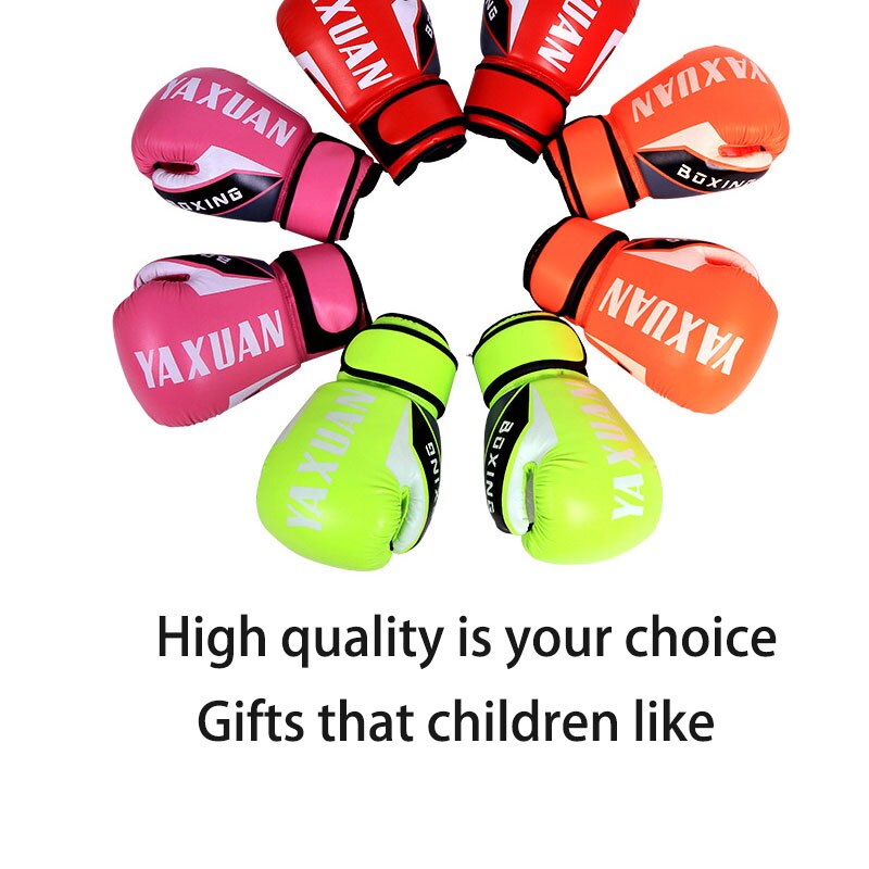6 Oz Children's Boxing Gloves Boys Girls Muay Thai Boxe Sanda Free Fighting Training MMA Boxing Training Glove