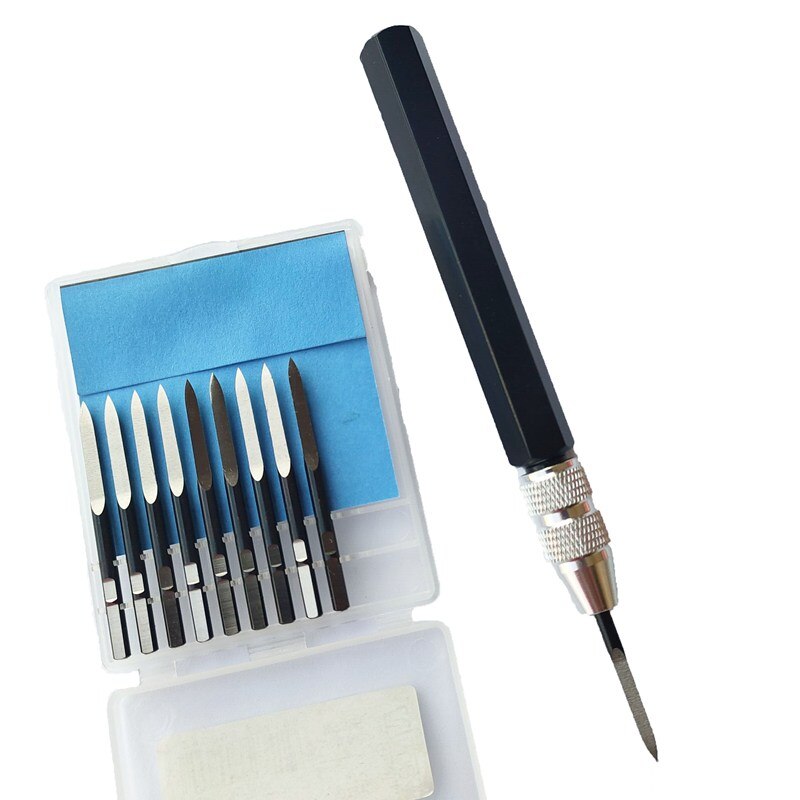 SC1300 Adjustable Triangular Burr Scrapers Deburring Trimming Tool BD5010 BT8001 Trimming Blade Durable: Navy Blue