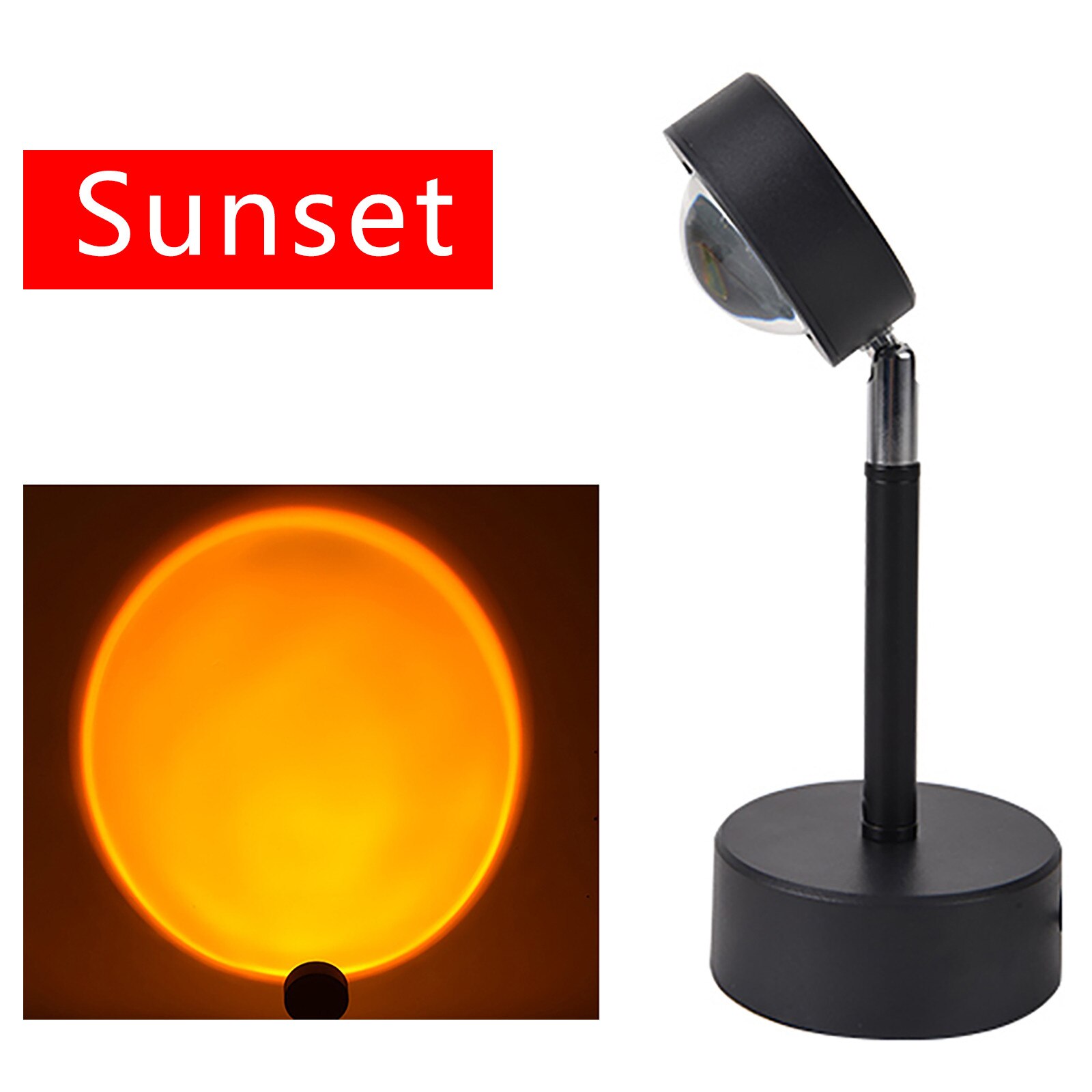 Usb Power Instelling Zon Projector Sfeer Led Nachtlampje Vul Licht Voor Woonkamer Slaapkamer Romantische Kleurrijke Lamp Verlichting: Sunset