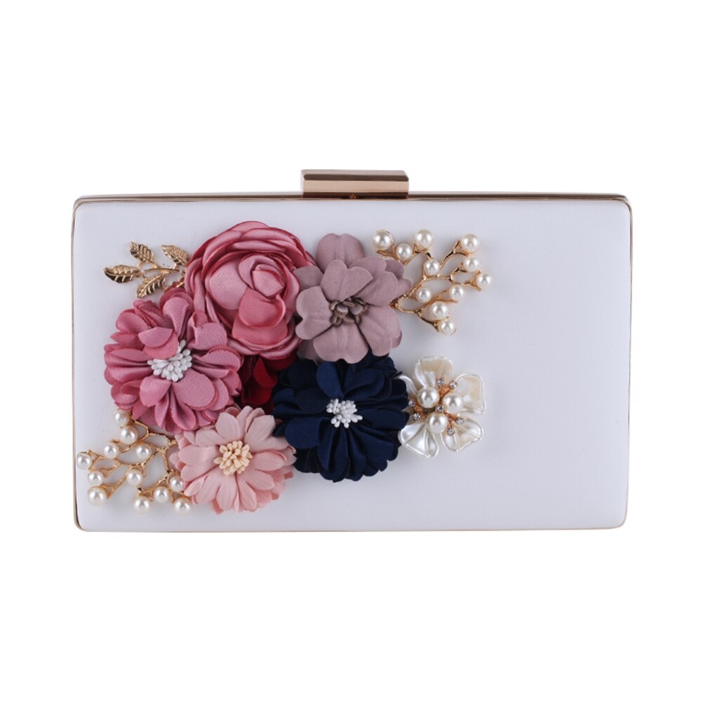 le signore DIY mano fatto fiori Busta frizione Borsa sera Borsa nuziale nozze Borsa spalla borsetta Prom Borsa per le signore la moda