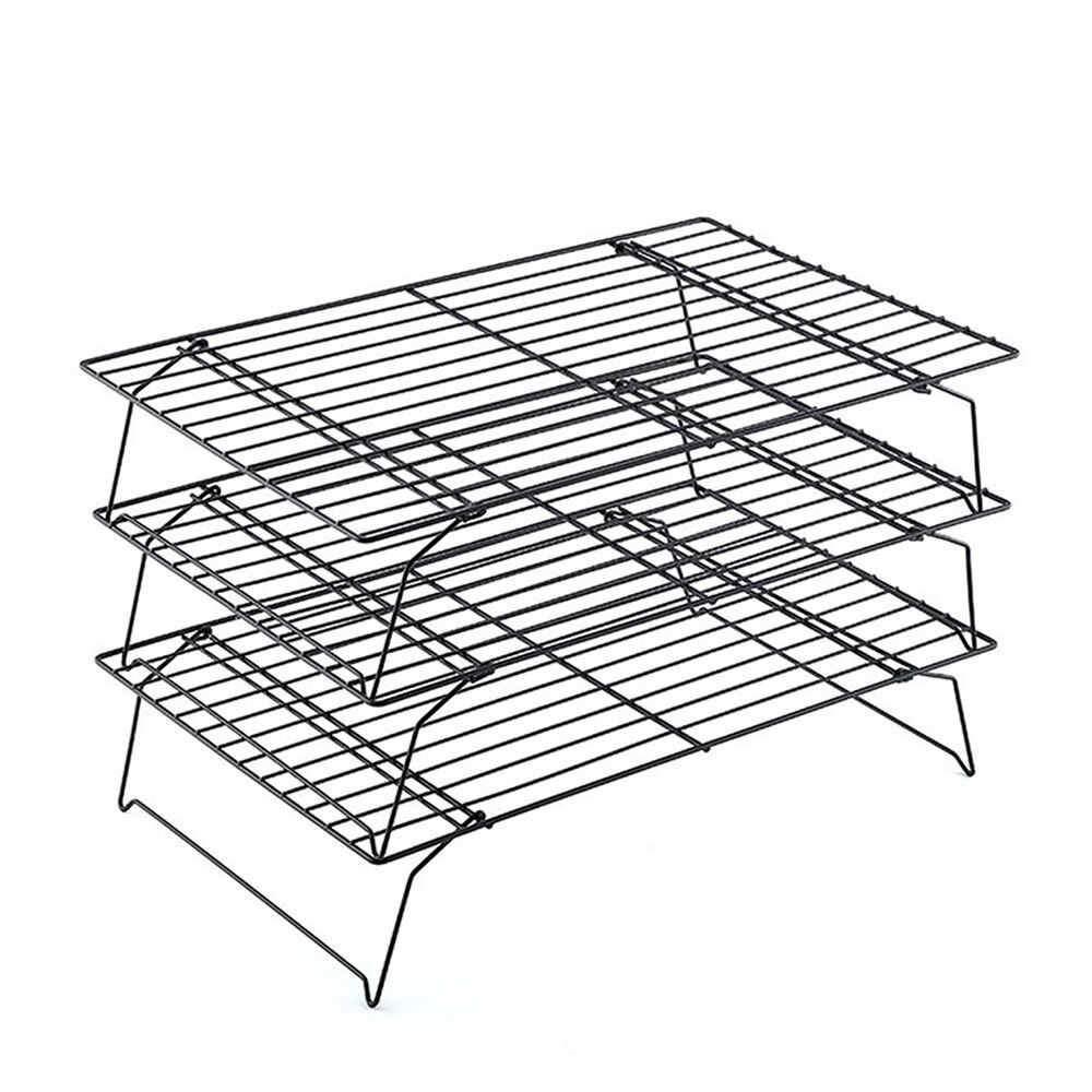 3 lag stablet trådgitter kølebakke kage madriste ovn køkken bagning pizza brød grill cookie kiks holder hylde zxh