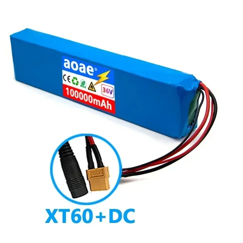 36 V 100 Ah 18650 wiederaufladbarer Lithium-Akku 10S3P 1000 W Leistung modifiziertes Fahrrad-Roller-Elektrofahrzeug mit BMS: Grau