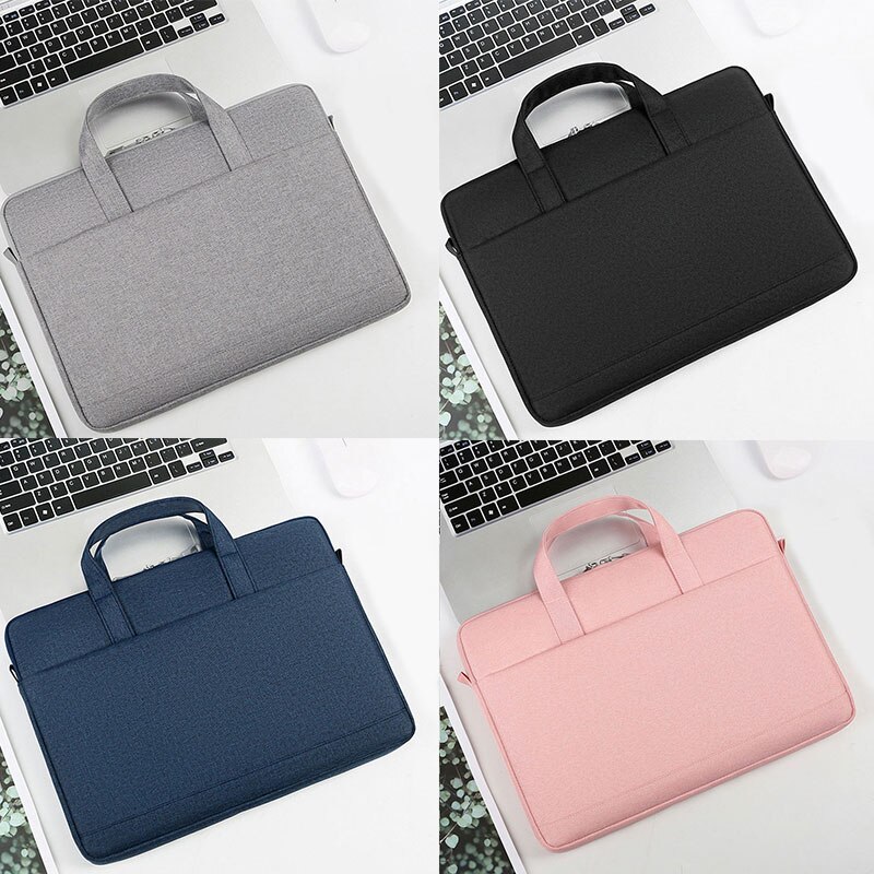 Multi-capa de almacenamiento portátil bolsa Portátil Bolsa bolsa impermeable para Laptop Macbook portátil caso arañazos cubierta prueba de Color sólido