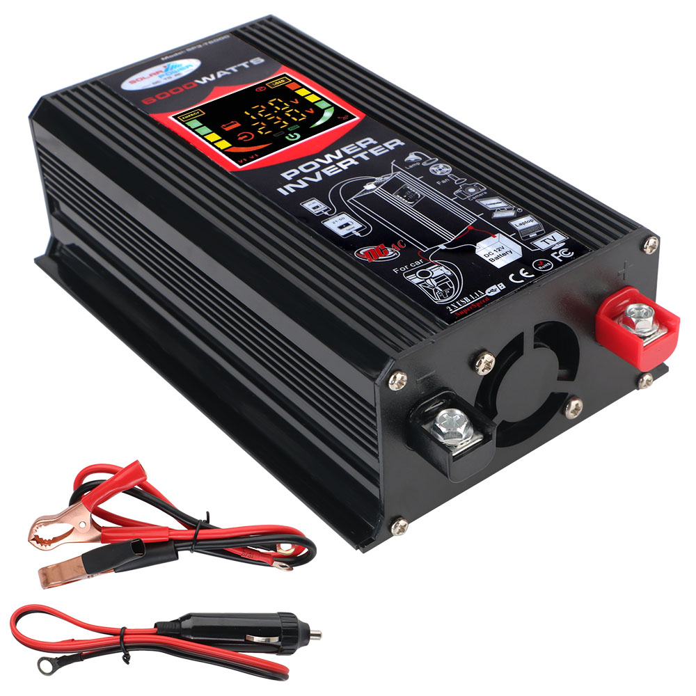 DC 12V To 220V Socket With 4.2A USB Car Power Invertor Car Accessories Vehicle-Mounted Household AC Converter Universal 6000W: Default Title