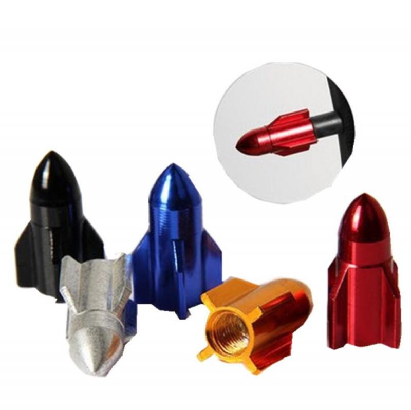 Fiets Cap Valve Aluminium Legering Raket Vorm Road Motor Fiets Auto Band Velgen Stem Air Valve Stofkap Fiets accessoires